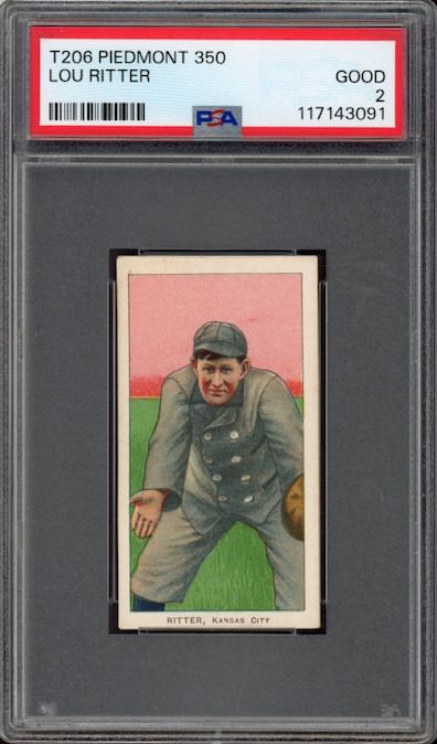 T206 Piedmont 350 Lou Ritter PSA GOOD 2