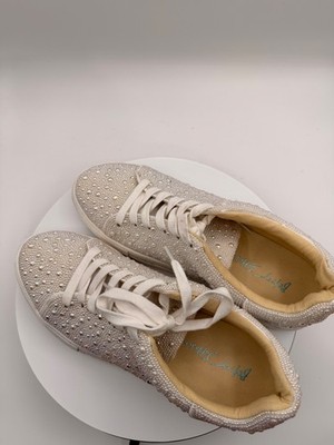 Betsey Johnson Women's SB Sidny Sneaker Shoes With Pearls Sz 8.5 