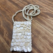 White Shell  mother Of Pearl   Beaded Bag Sma...