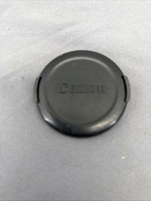 Canon E-58mm Snap-on All Black Plastic Front Lens Cap - Japan Vintage Genuine