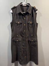 Womens Calvin Klein Crepes Midi Dress, Size 12 D. Gray Casual or Dressed Up