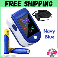 Finger Tip Pulse Oximeter LED Blood Glucose Meter For Hospital Household NEW
