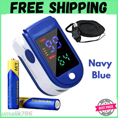 Finger Tip Pulse Oximeter LED Blood Glucose Meter For Hospital Household NEW