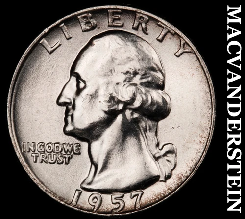 1957-D Washington Quarter- Choice Gem Brilliant Uncirculated++++ Luster #G6743