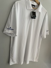 NEW Nike Golf Dry-Fit Polo Shirt In White Men s Sz XL Custom Embroidery READ