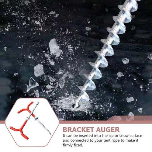 2 Pcs Camping Ground Nail Tent Stakes Heavy Duty Screw Ice Fishing Accessories - Picture 12 of 12