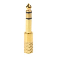 Gold Plated Copper Jack 6.35mm Male To 3.5mm Female Adapter Connector