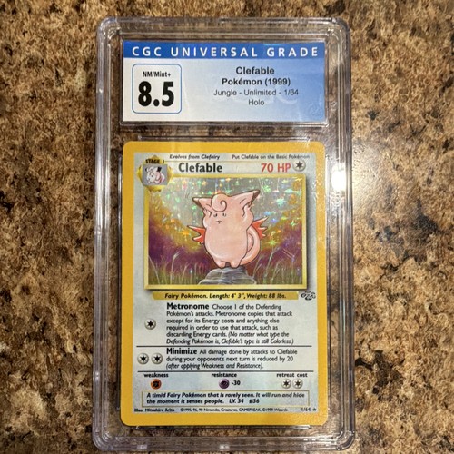 Clefable (Unlimited) graded CGC 8.5 for sale on eBay