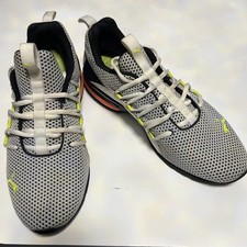 Gently Used Puma Axelion Breathe White/Black Mesh Lace Up Sneakers Unisex Sz 11