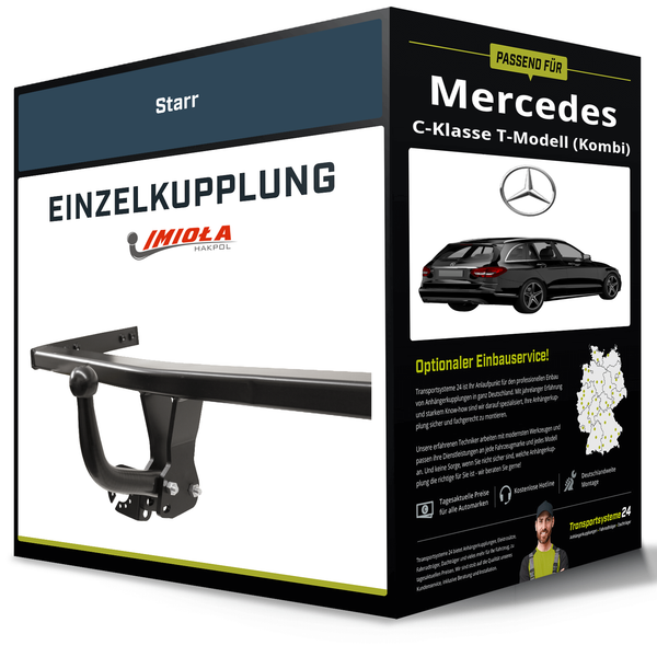 Starre AnhäNgerkupplung für Mercedes C-Klasse T-Modell (Kombi) 07- Typ S204 NEU-image