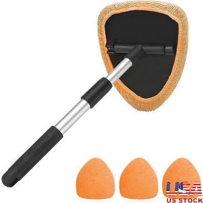Car Windshield Cleaner Extendable Rotatable Microfiber Cloth Multi-Use Brush