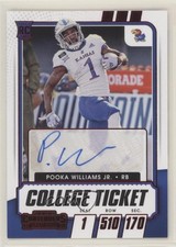 2021 Contenders Draft Picks College Game Ticket Red Pooka Williams Jr Auto 2xd
