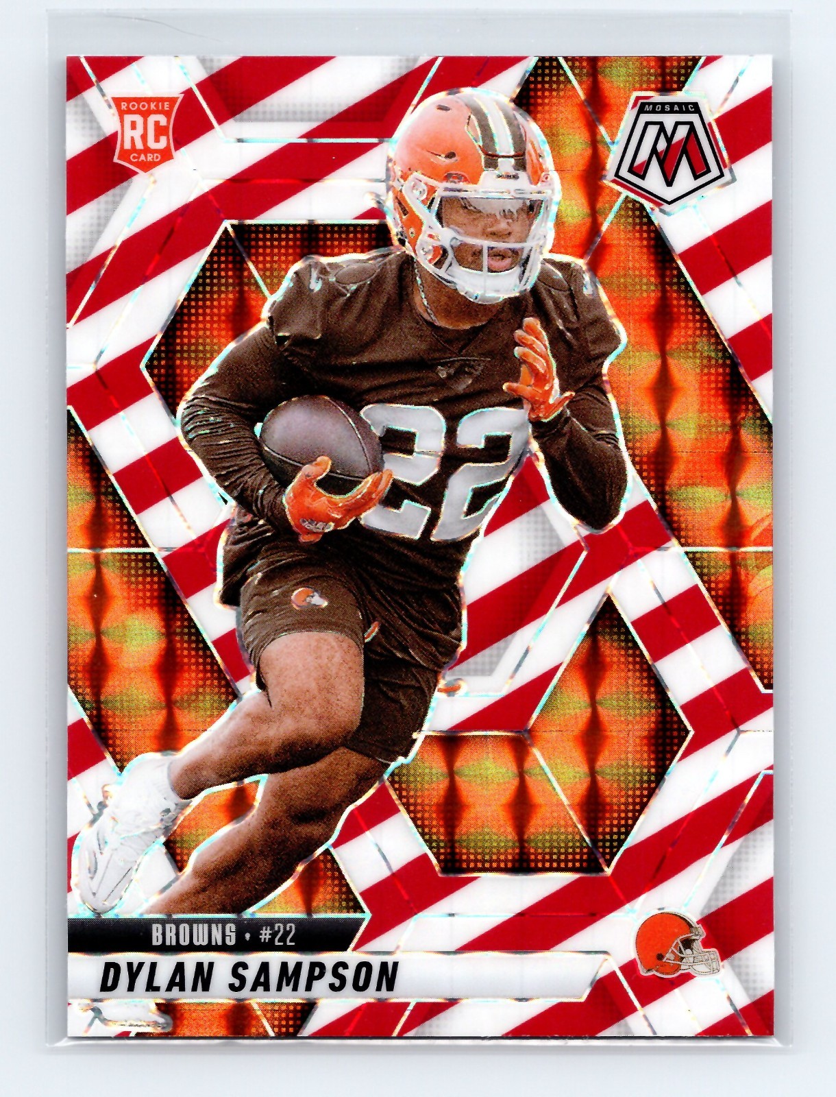 Dylan Sampson Rookie RC Red & White Stripe 2025 Panini Mosaic #355 Browns