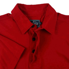 Vintage Woolrich Polo Shirt Mens Large Cotton Red Short Sleeve