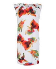 Alexander McQueen Womens Floral Pleated Mini Dress
