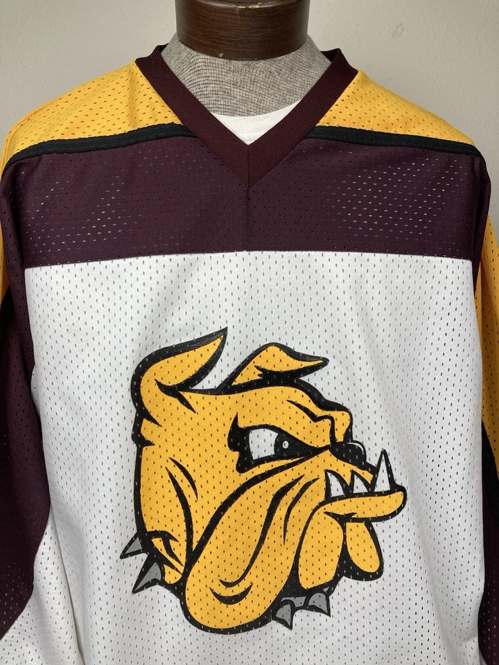 CAMISETA DE HOCKEY UNIVERSITARIA DE COLECCIÓN K1 UMD MINNESOTA DULUTH BULLDOGS PARA HOMBRE XL ¡HECHA EN EE. UU.! Foto 2 de 4