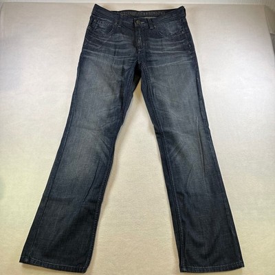Marc Anthony Mens Slim Fit Jeans Dark Wash Denim Blue 32x32 Cotton Straight Leg