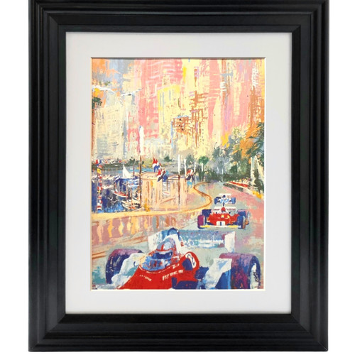 LEROY NEIMAN Grand Prix de Monaco Vintage Auto Racing Sports Art Print