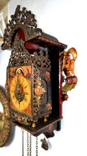 Alte Wanduhr pendeluhr Stuhluhr /Stoelklok Meerweibchen Uhr