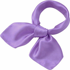 Womens 23.6 inch Satin Silk Feeling Formal Square Neck Scarf Head Hair Wraps Ker