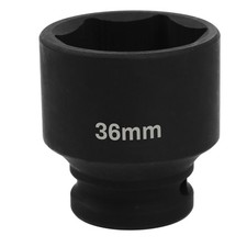 1/2" Drive 36mm Deep Impact Socket, CR-MO 6-Point Axle Nut Heavy
