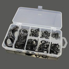 8 Size 75pcs Fishing Rod Guide Stainless Steel Kits For Lure Fishing Rod W Box