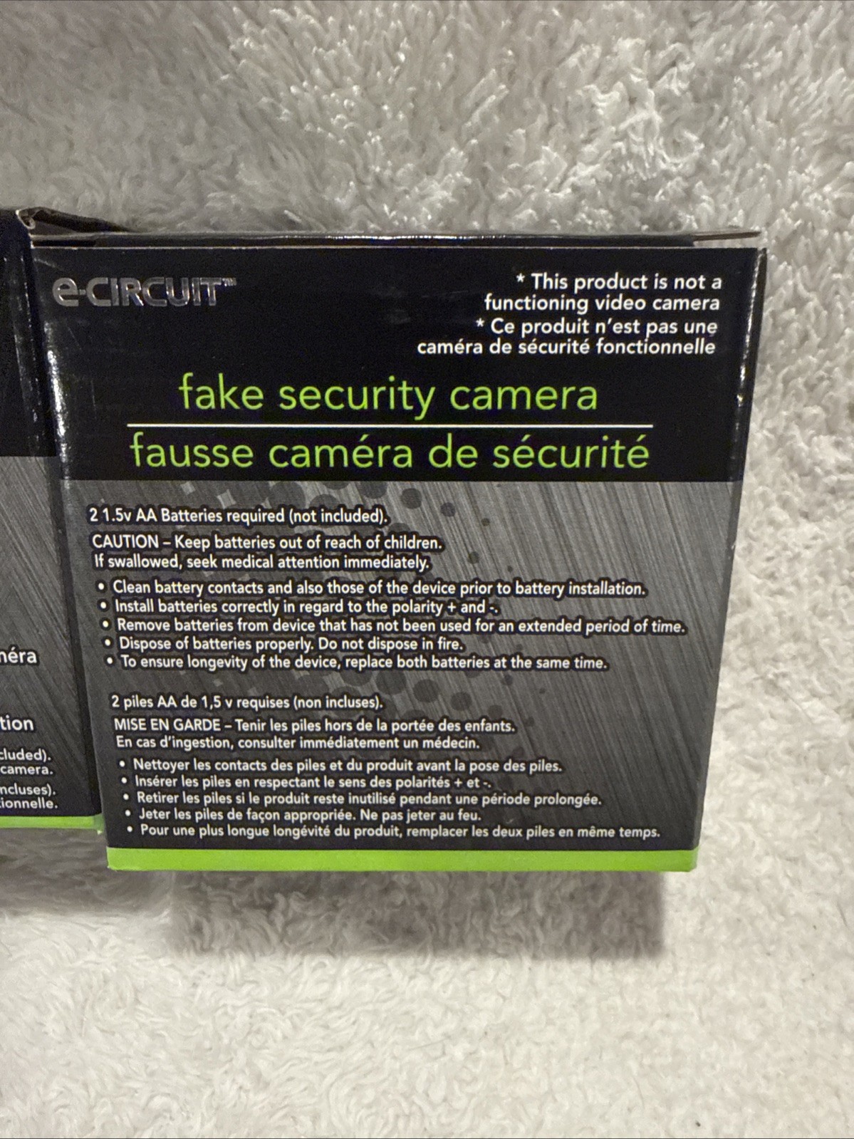 NEW - Fake Cameras - Security CCTV Dome with Red LED Light  2pk