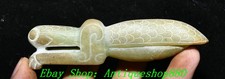 4.3''Old Han Dynasty Hetian Jade Carved Insect Praying Mantis Amulet Pendant