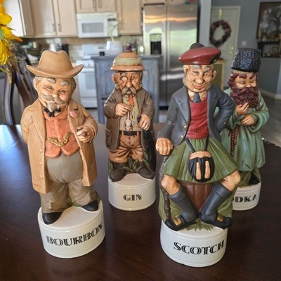 Alberta Vintage Scotsman Spirit Liquor Decanters - Bourbon, Gin, Scotch, Vodka