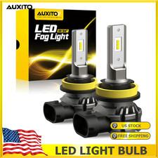 2x AUXITO H11 H9 H8 LED Driving Fog Light Bulb Super 6500K White Error Free LN