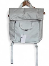 Nike Gray Large Backpack Drawstring Closure Adjustable Straps Pockets Travel