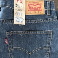 NEW Levis 550 Relaxed Fit Tapered Leg Humboldt Boys 18H 36X29 Denim Jeans