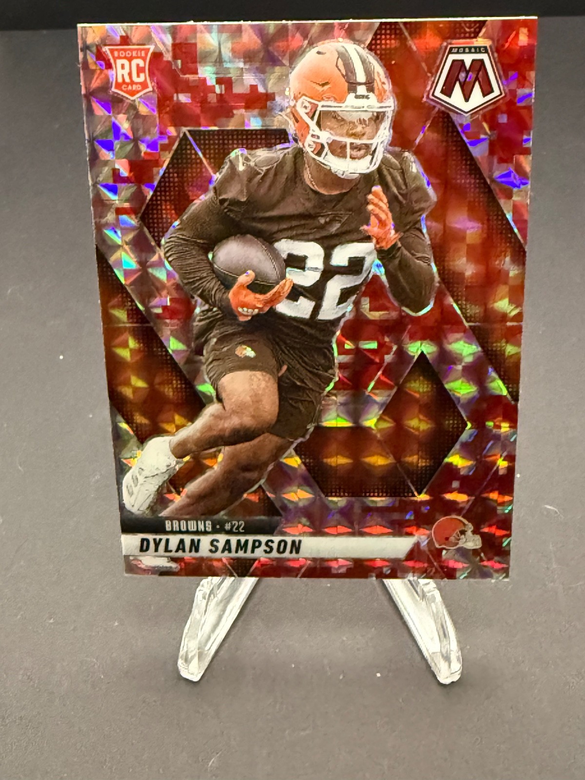 2025 Panini Mosaic - Dylan Sampson #355 Red Camo Prizm (RC)