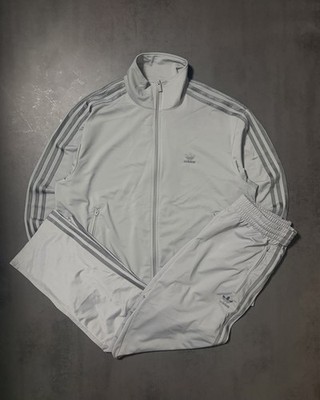 Adidas Trainingsanzug Weiß Silber | Sportswear Style | Gr. L