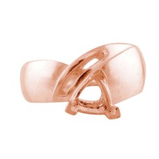 Semi Mount Trillion 7MM Faceted Cut Ring 925 Sterling Silver