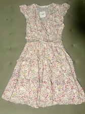 Alterd state White Floral Baby Doll Cottage Core Mini dress Size XS