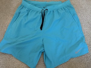 *BRAND NEW* Men NIKE Running stride Brief Lined 7" Running Shorts Tu Blue Sz Med