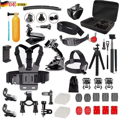 MARKENLOS 50 in 1 Action Kamera Zubehör Set Kompatibel mit GoPro Hero 12 11 10 9 7 6 5 4