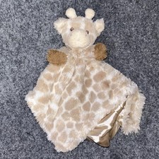 Aurora Baby Lovey Gigi Giraffe Plush Security Blanket Lovey Brown White Rattle