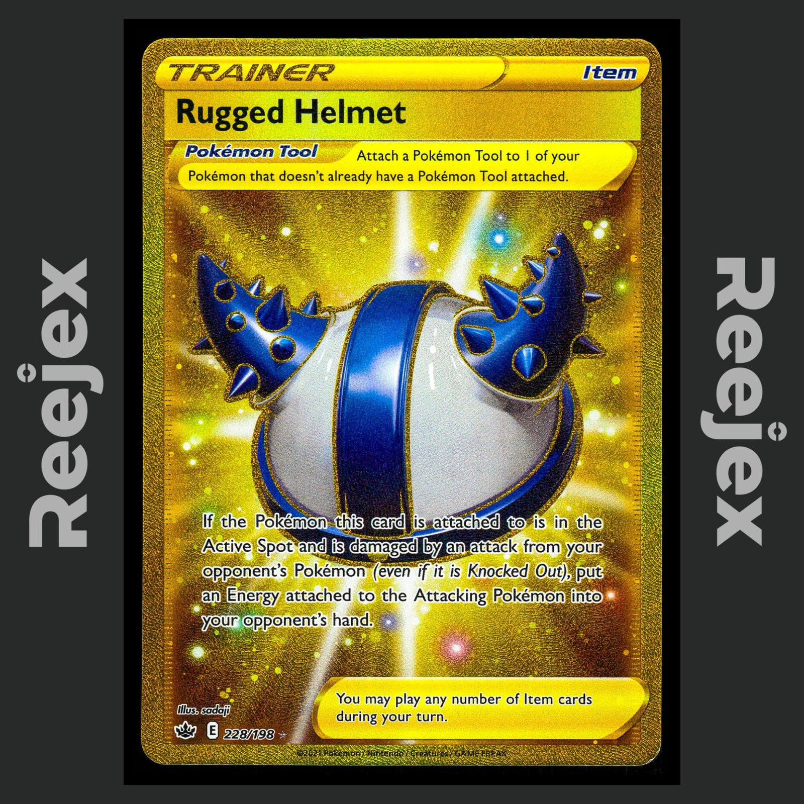 Rugged Helmet - 228/198 - Secret Rare - Chilling Reign - Pokemon Card - NM/M