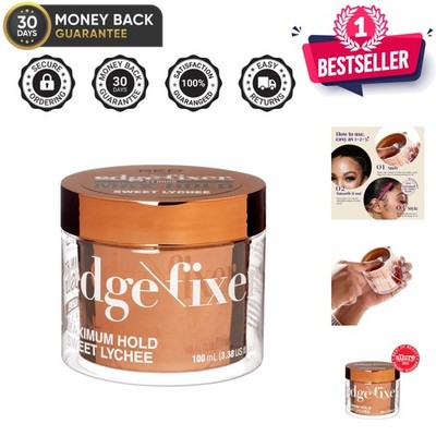 Edge Fixer Hair Shine Gel with Biotin B7 - 24hr Hold in Sweet Lychee