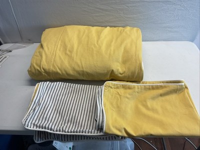 Mitchell Gold+Bob Williams Full/Queen Duvet shams Yellow pillow ticking Canvas