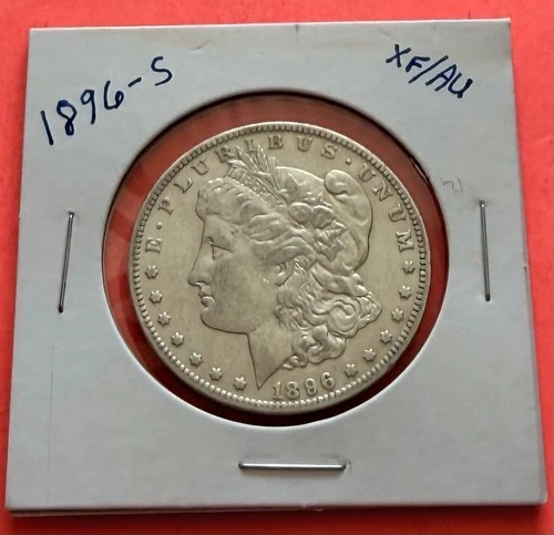 1896-S MORGAN SILVER DOLLAR - AU Quality