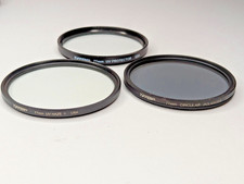 Set of 3 77mm Tiffen Circular Polarizer, UV Haze 1, and UV Protector Filters USA