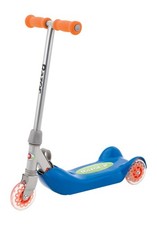 Navaja Plegable Kiddie Kick Scooter Azul Diseño de Tres Ruedas para Niños Edad 3 Plus