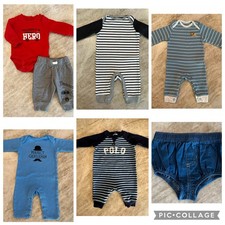 Lot of 0-3 month  3 month Baby Boy Clothes 7 Pieces 1 is NWT, others EUC