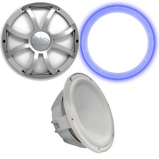 Wet Sounds Revo 12" Sub Grill RGB LED Ring White Sub and Silver XS Grill 4 Ohm
