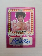Joan Collins /15 Pink Prism SR Autograph Card 2021 Leaf Pop Century Dynasty 