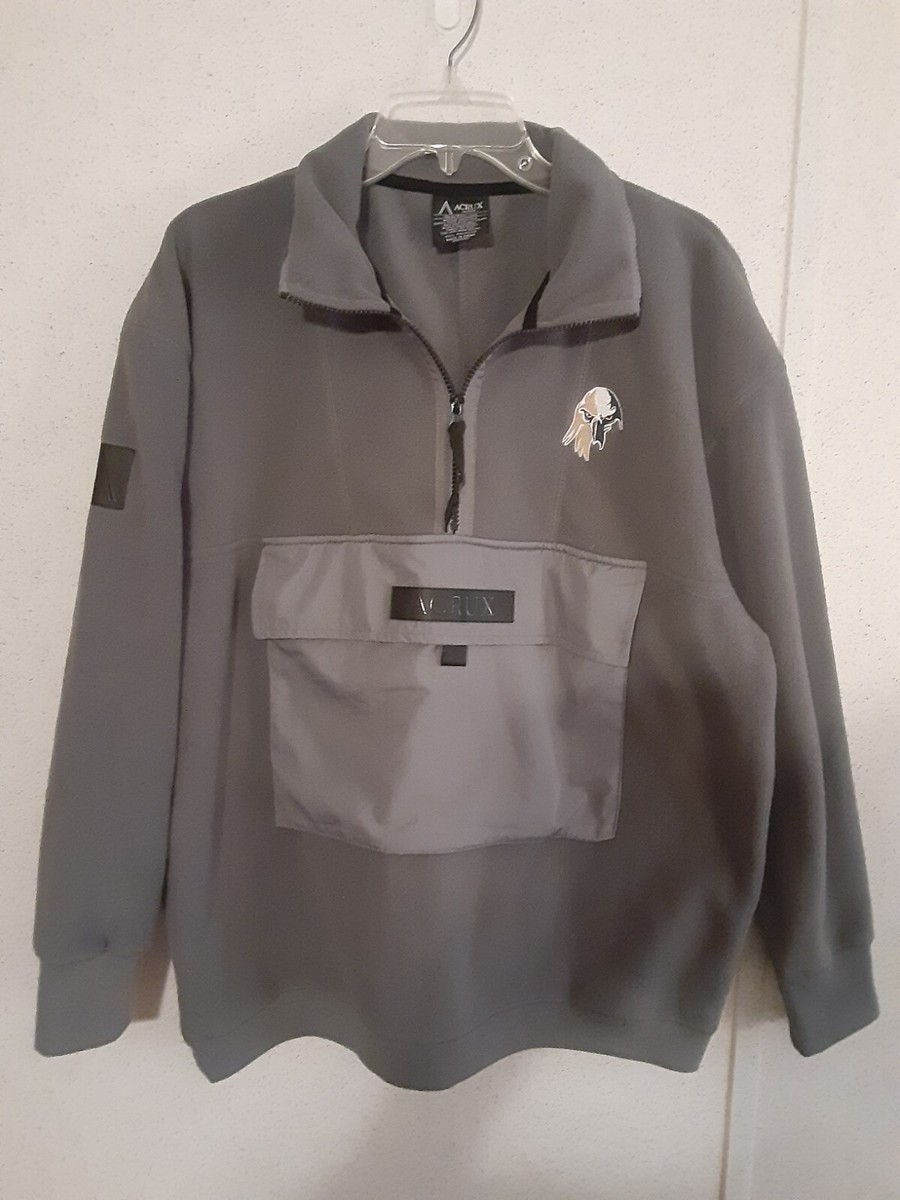 ACRUX 1/4 Zip Size M Gray Fleece Pullover | eBay
