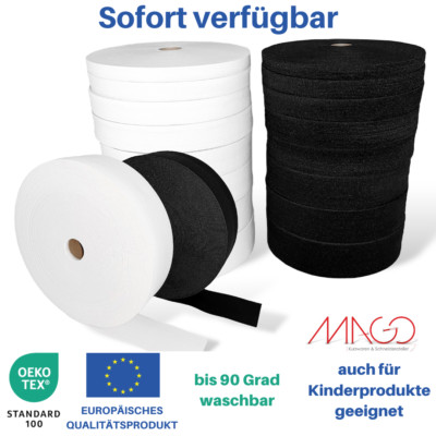 Gummiband Wäschegummi  ca 15-50 mm weiß schwarz 5-25 Mtr Öko-Tex100 zertifiziert